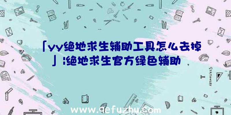 「yy绝地求生辅助工具怎么去掉」|绝地求生官方绿色辅助